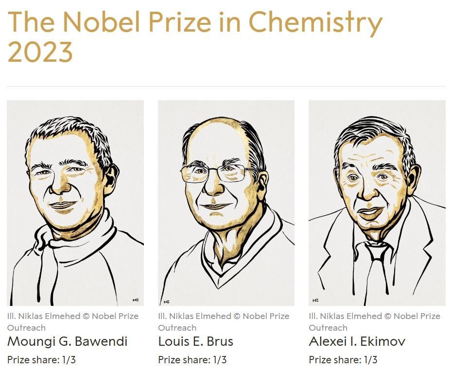 Nobel Prize in Chemistry 2023 awarded to Moungi G. Bawendi, Louis E. Brus and Alexei I. Ekimov_80.1