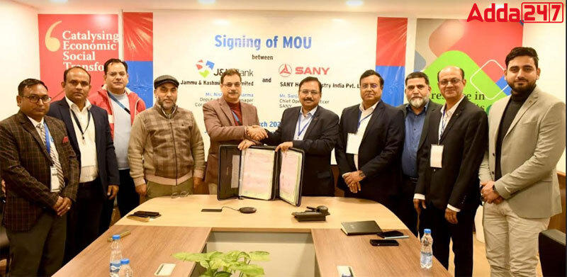 SANY India signs MoU with J&K Bank to give finance solution to their customers_70.1