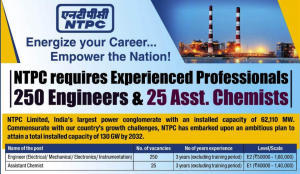 NTPC Recruitment 2020: Apply for 275 Engineer and Assistant Chemist Posts_4.1