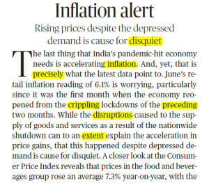 The Hindu Editorial Article of 16th July 2020 – Inflation Alert._3.1