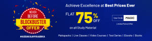 Never Before Blockbuster Offer Achieve Excellence at BEST Prices Ever FLAT 75% OFF on all Study Material_4.1
