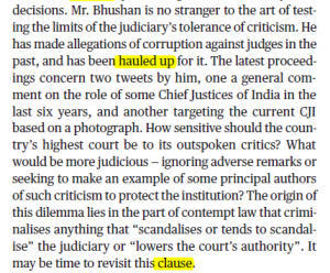 The Hindu Editorial Vocabulary- Scandalising as Contempt| 27 July_4.1