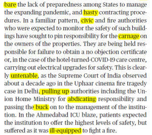 The Hindu Editorial Vocabulary- Hospitals Afire | 11 August_4.1