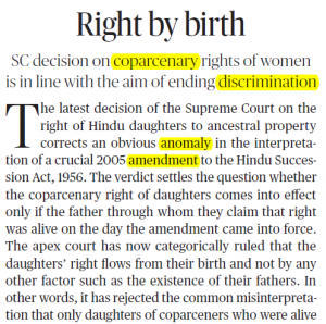 The Hindu Editorial Vocabulary- Right by Birth | 14 August_3.1