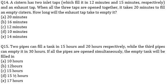 IBPS PO Prelims Quantitative Aptitude Mini Mock 9- Time & Work and Pipes & Cistern |_9.1