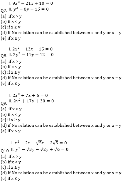 IBPS RRB Prelims Quantitative Aptitude Mini Mock 11- Quadratic Inequalities and Approximation |_5.1