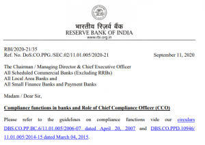 RBI Released a Notice on Compliance Functions in Banks and Role of Chief Compliance Officer (CCO): Check Here Details_4.1