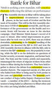 The Hindu Editorial Vocabulary of 28 September- Battle for Bihar_3.1