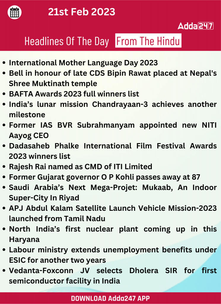 Daily Current Affairs 21st February 2023_23.1