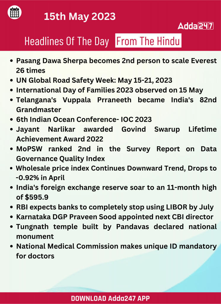 Daily Current Affairs 14th and 15th May 2023_16.1