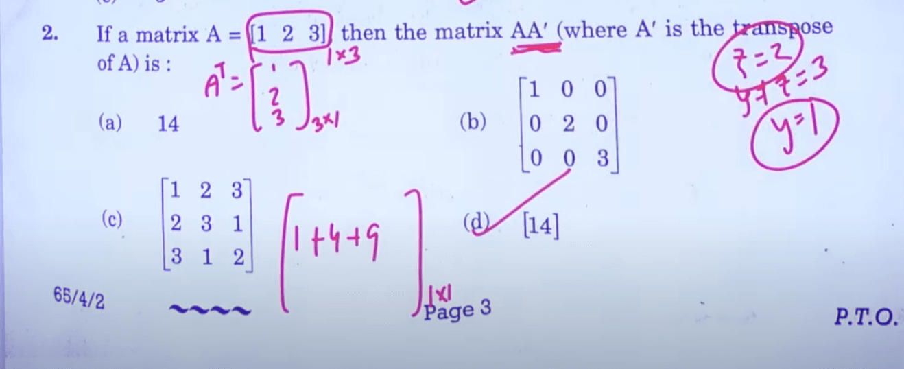 Class 12 Maths Answer Key 2023, Question Paper Solutions_40.1
