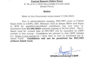 SSC GD Physical Date 2023 Revised, Check New PET PST Dates_3.1