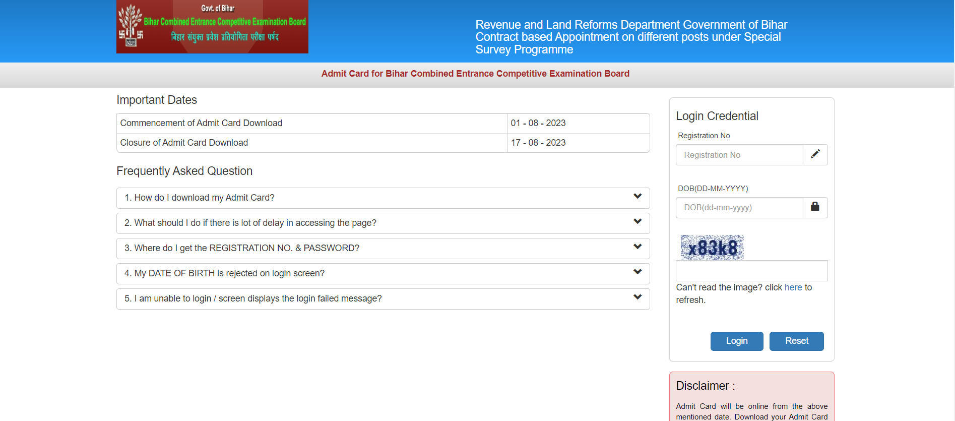 Bihar DLRS Amin Admit Card 2023 Out, Direct Download Link_4.1