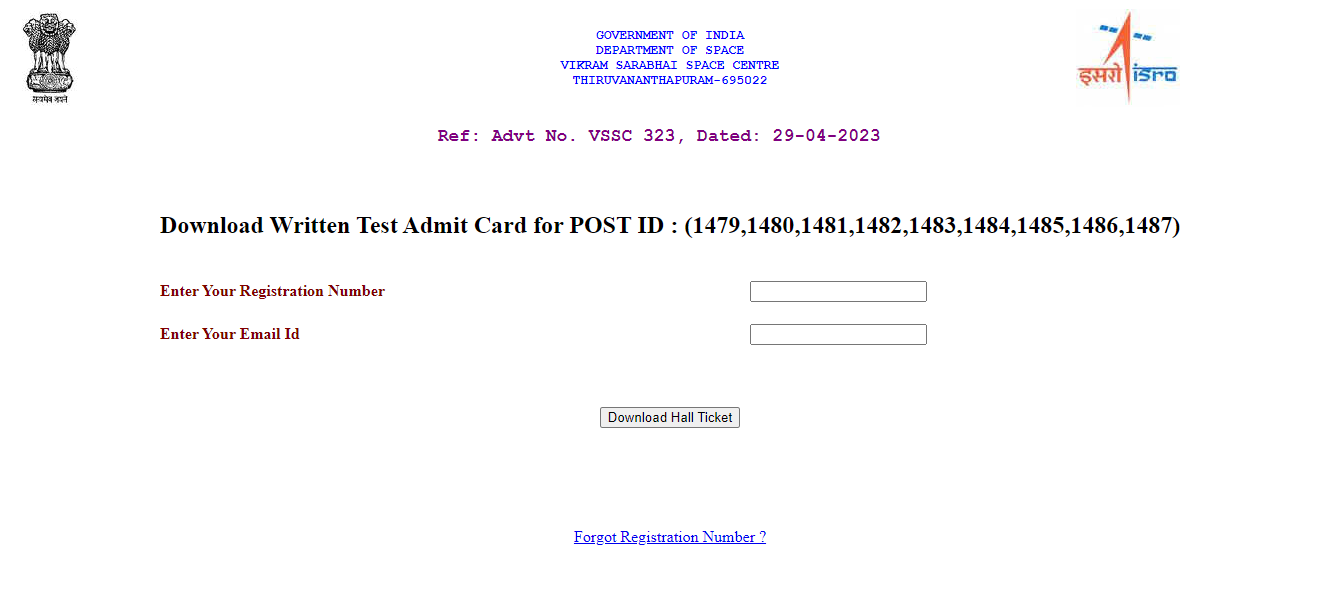 ISRO VSSC Admit Card 2023 Out, ISRO Hall Ticket Link_5.1