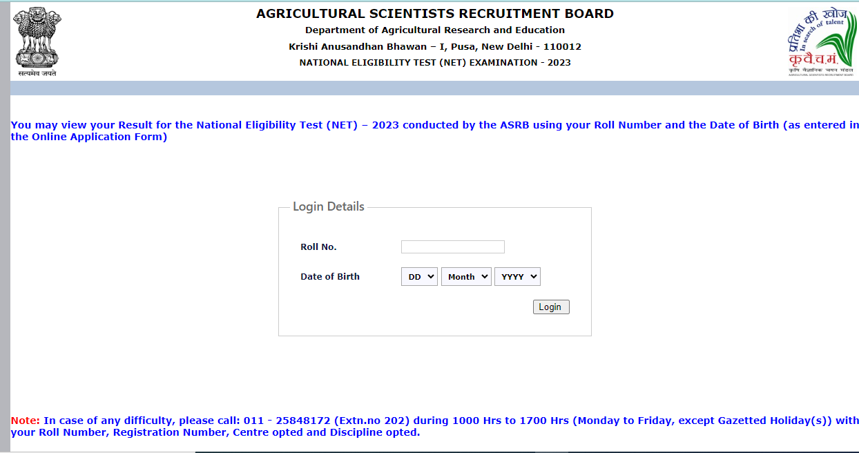 ASRB NET Result 2023 Out for SMS, STO T6 Posts, Direct Link_30.1