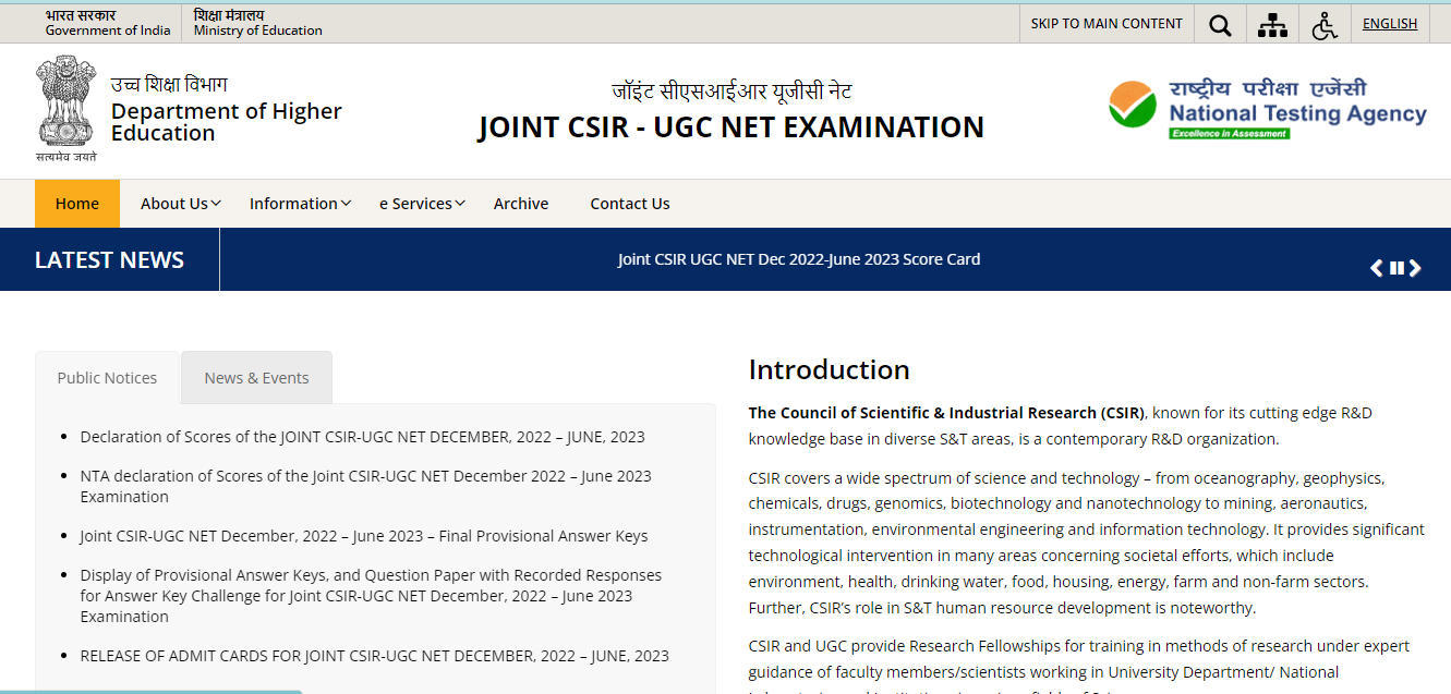 CSIR NET Result 2023 Out, NTA Score Card Link_40.1