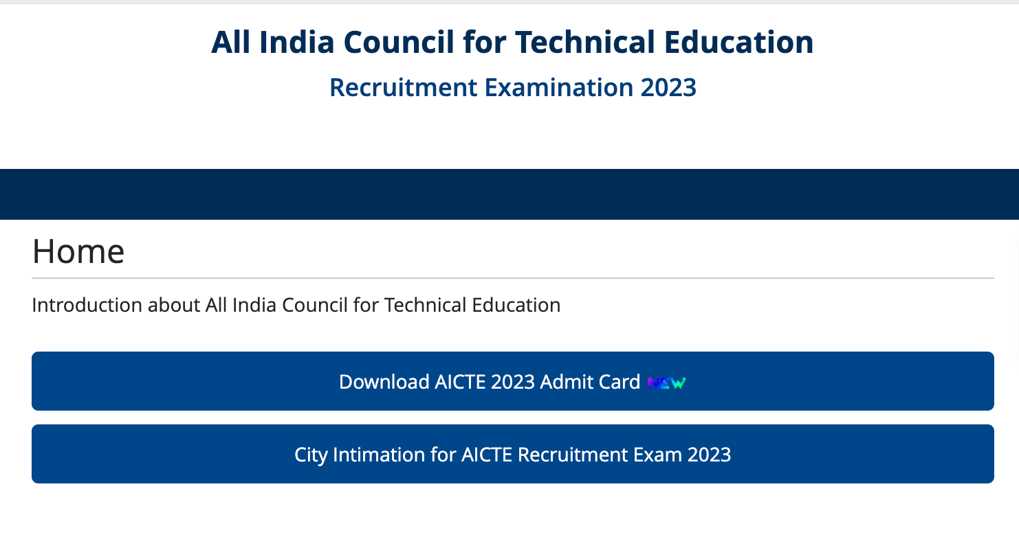 AICTE Admit Card 2023 Out for Non Teaching Posts, Direct Link_4.1