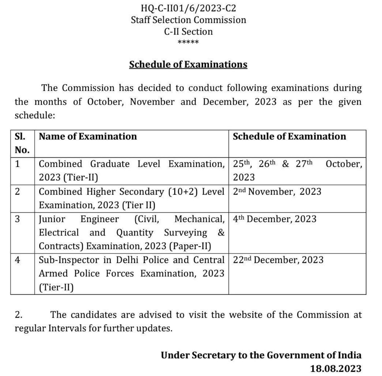 SSC CHSL Tier 2 Exam Date 2023 Out, Check Shift Timings_3.1
