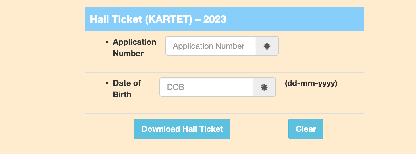KARTET Hall Ticket 2023 Out, KAR TET Admit Card Download Link_5.1