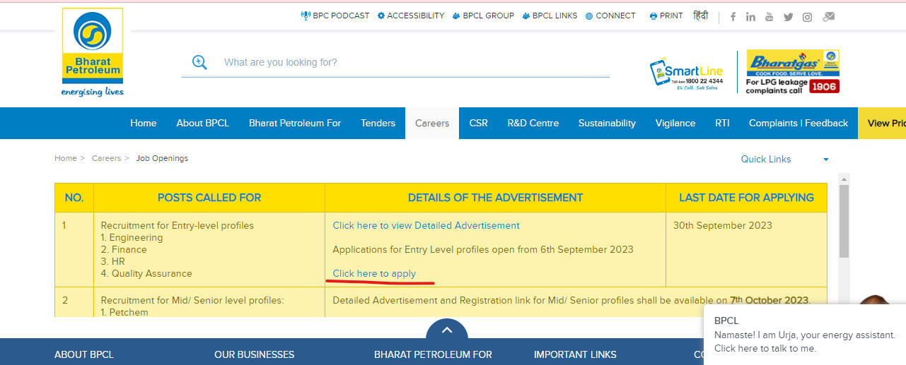 BPCL Junior Executive Recruitment 2023 Notification, Apply Online Link_40.1