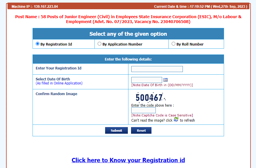 ESIC JE Admit Card 2023 Out, Download Junior Engineer Hall Ticket_6.1