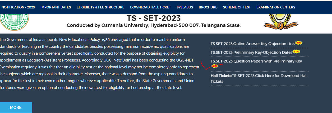 TS SET Answer Key 2023 Out, Raise Objection till 09 November_30.1