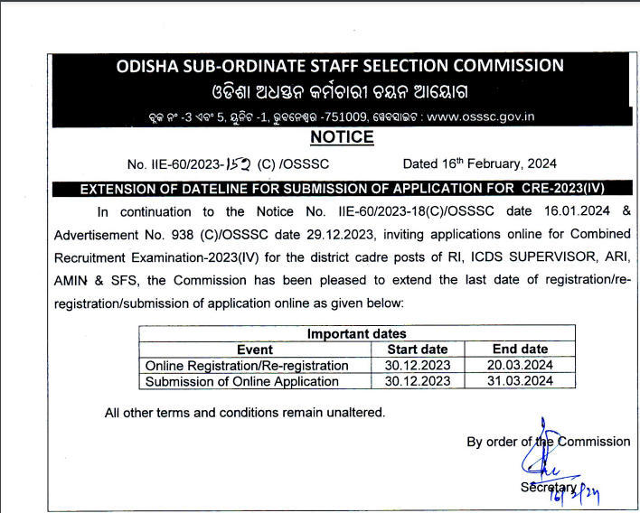 OSSSC Recruitment 2024, Last Date to Apply Online Extended till 20 March_30.1
