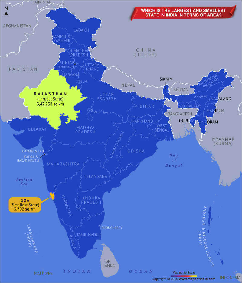 Largest State of India, in Terms of Area and Population_4.1