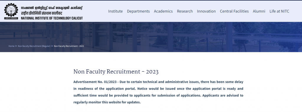 NIT Calicut Recruitment 2023_3.1