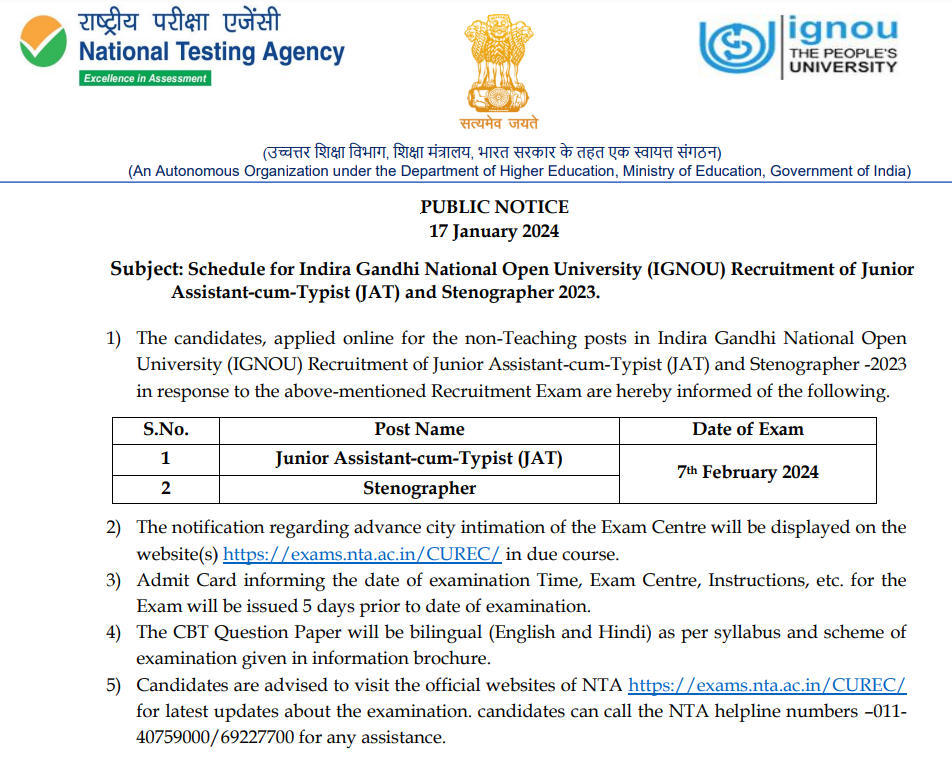 IGNOU Exam Date 2024 Out, Check Exam Schedule_3.1