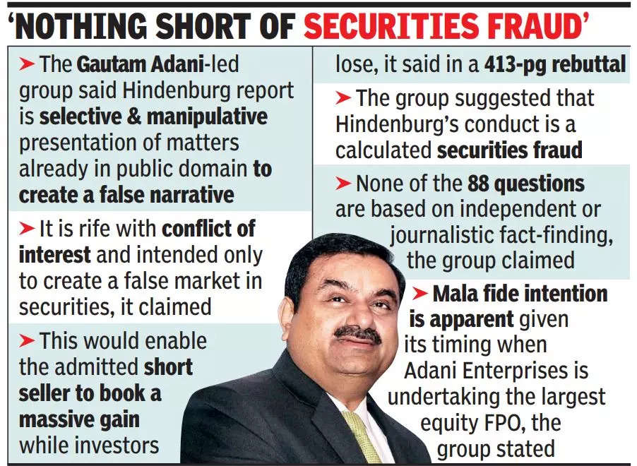 Adani news: What markets think of Adani's answers to Hindenburg's questions | India Business News - Times of India