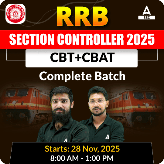 RRB Section Controller 2025 CBT+CBAT Complete Batch with Ebook for 2025-26 | Hinglish | Online Live Classes By Adda247