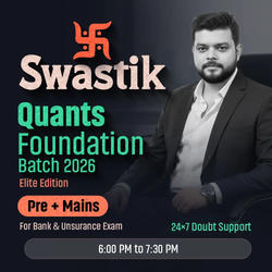Swastik | Quants Foundation Batch for 2026 Bank Exams | Pre + Mains | Online Live Classes by Adda 247
