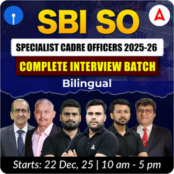 SBI SO | SPECIALIST CADRE OFFICERS 2025-26 | Complete Interview Batch by Adda 247