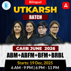 Utkarsh Batch | CAIIB JUNE 2026 | ABM+ABFM+BFM+BRBL | Bilingual | Online Live Classes by Adda 247