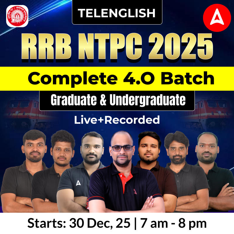 RRB NTPC 4.O Batch (2025-26) | Complete CBT-1 & CBT-2 Batch | Complete Live Batch | Online Classes By Adda247