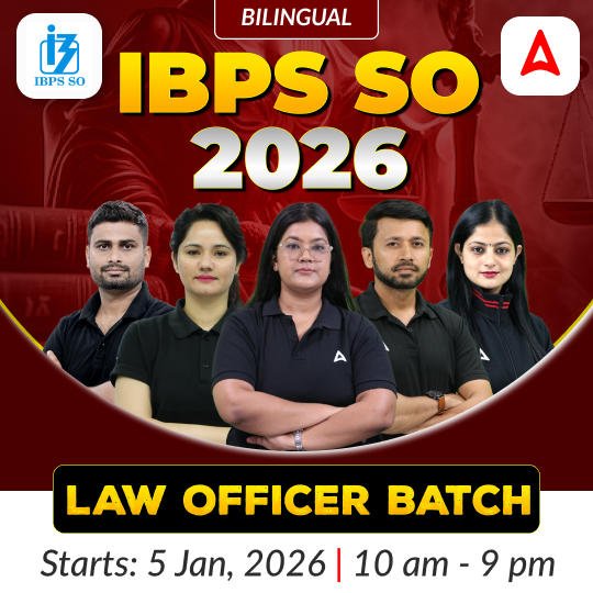 IBPS SO 2026 | LAW Officer Batch | Online Live + Recorded Classes by Adda 247