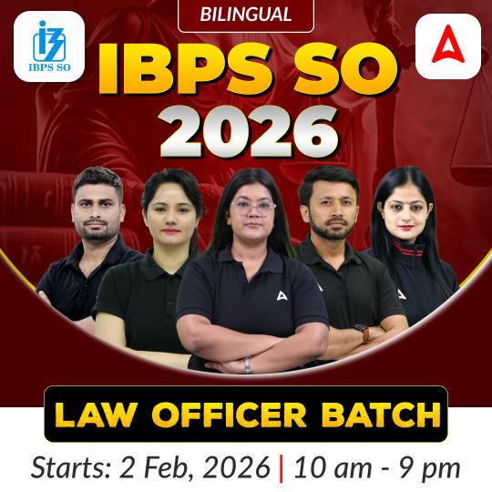IBPS SO 2026 | LAW Officer Batch | Online Live + Recorded Classes by Adda 247
