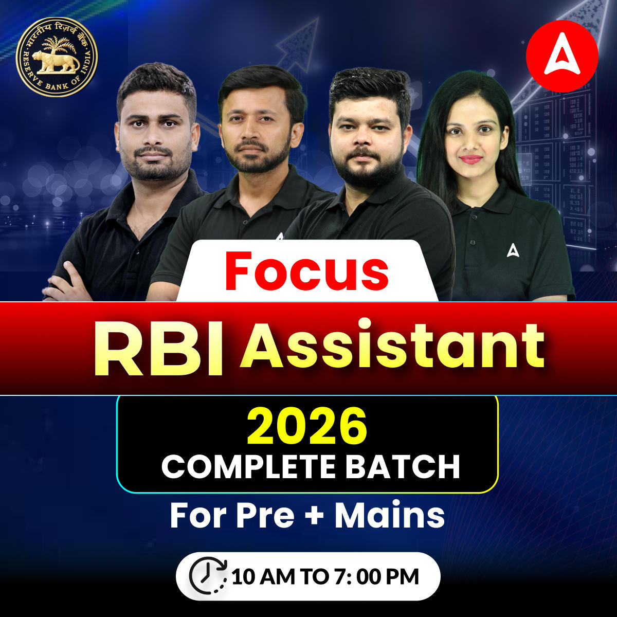 Focus RBI Assistant 2026 Complete Batch for Pre + Mains | Online Live Classes by Adda 247