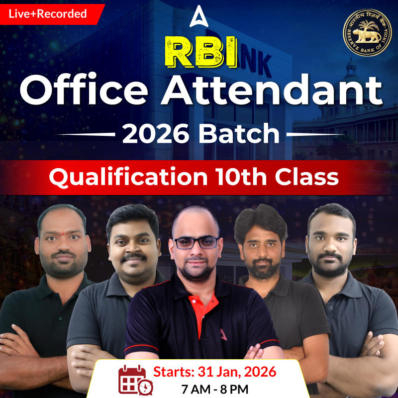 RBI Office Attendant 2026 Batch | Online Classes By Adda247