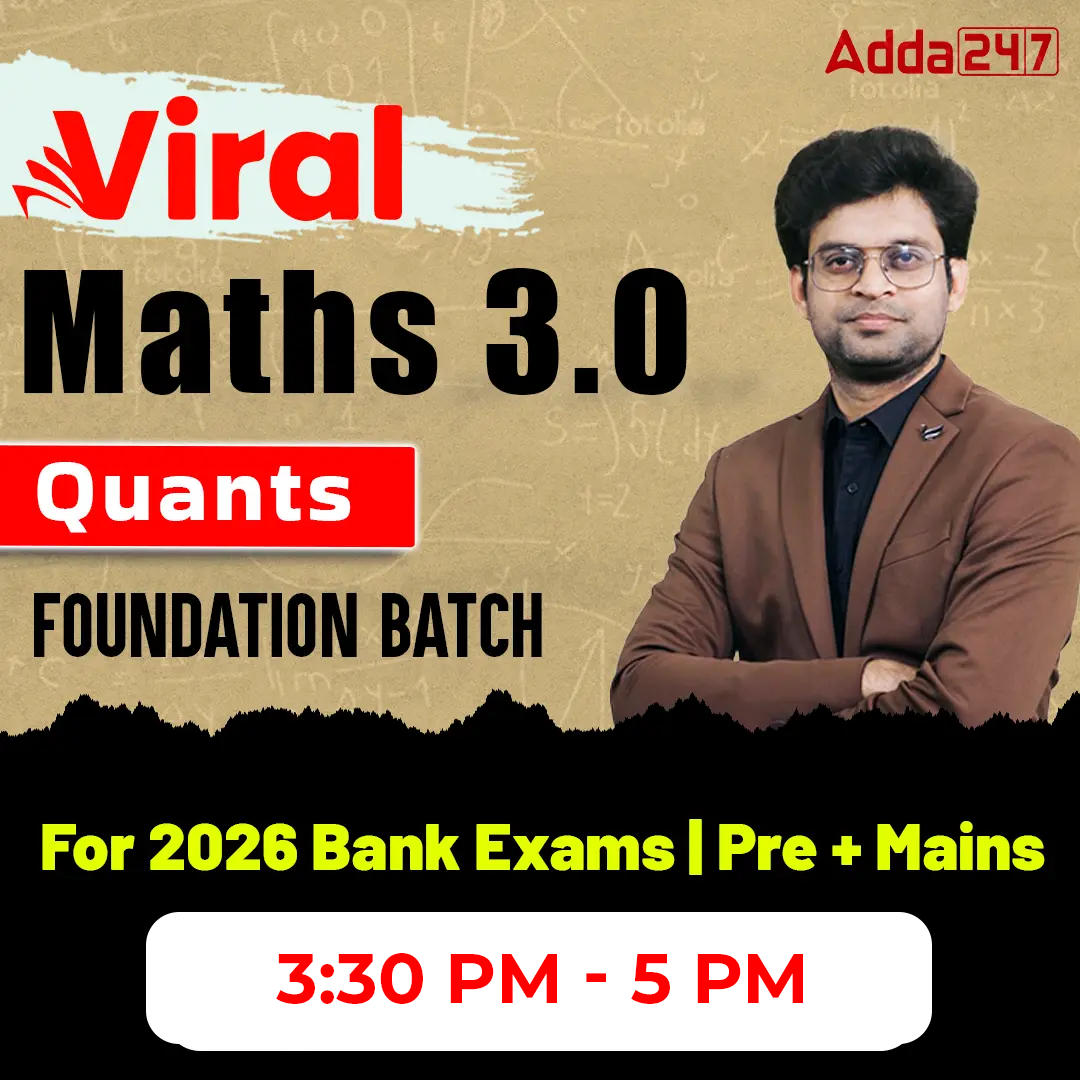Viral Maths 3.0 | Quants Foundation Batch for 2025-26 Bank Exams | Pre + Mains | Online Live Classes by Adda 247