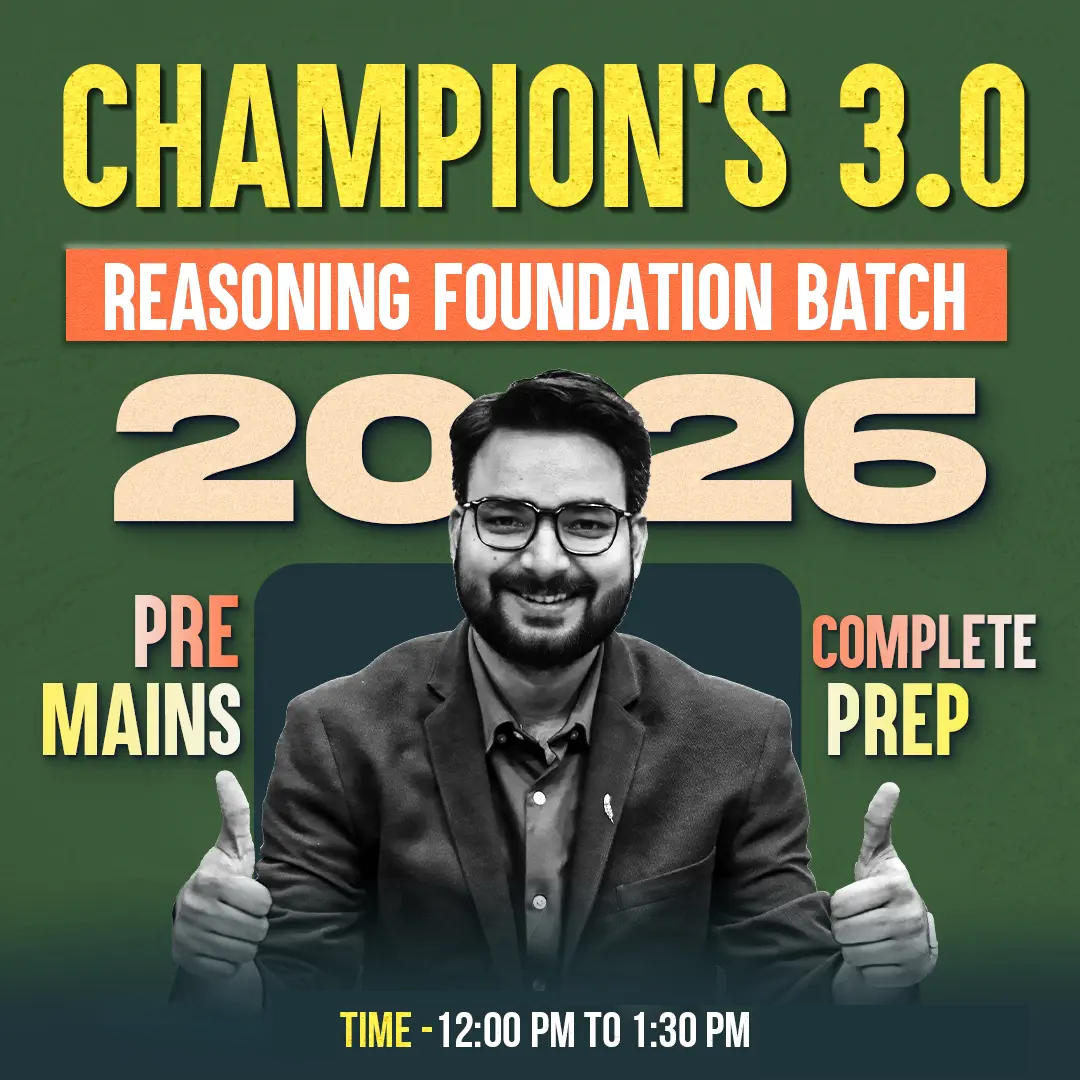 Champions 3.0 Reasoning Foundation Batch for 2026 Bank Exams | Pre + Mains | Online Live + Recorded Classes by Adda 247