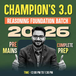 Champions 3.0 Reasoning Foundation Batch for 2026 Bank Exams | Pre + Mains | Online Live + Recorded Classes by Adda 247