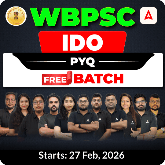 WBPSC IDO PYQ Free Batch | Bengali | Online Live Classes By Adda247