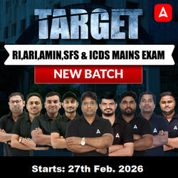 Target RI, ARI, AMIN, SFS & ICDS MAINS EXAM BATCH | Online Live Classes by Adda 247