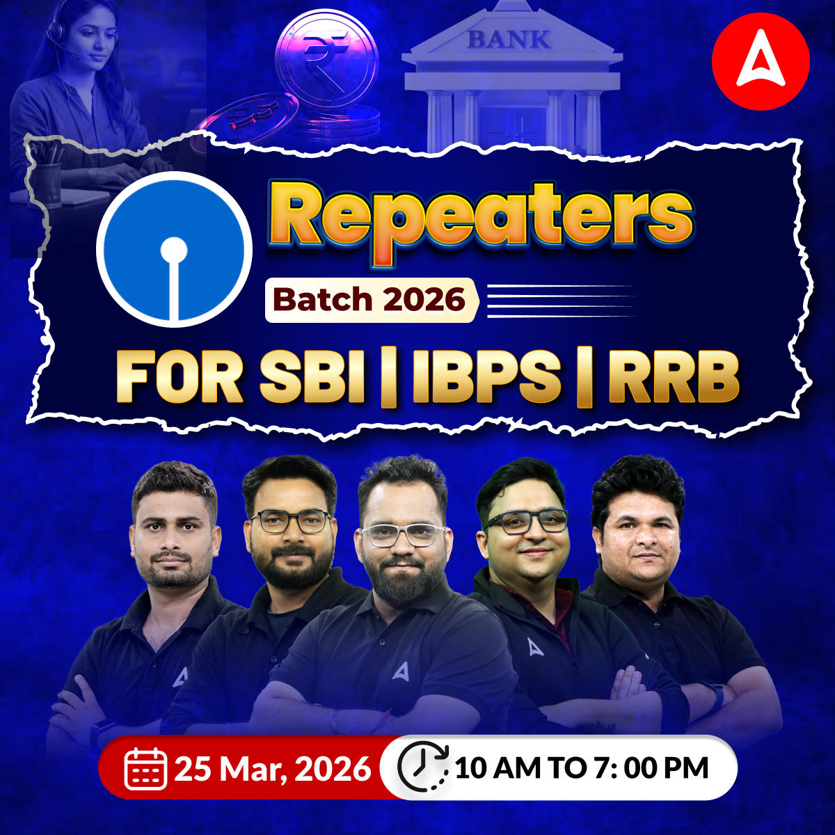 Repeaters Batch 2026 for SBI | IBPS | RRB | Online Live Classes by Adda 247