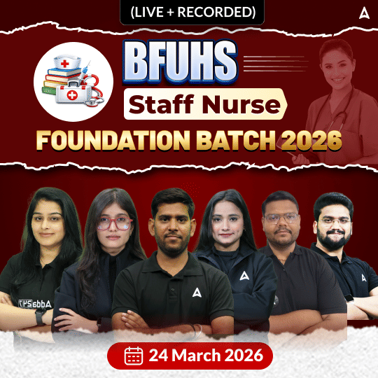 BFUHS Staff Nurse Foundation Batch 2026 Online (Live + Recorded) Batch by Adda247