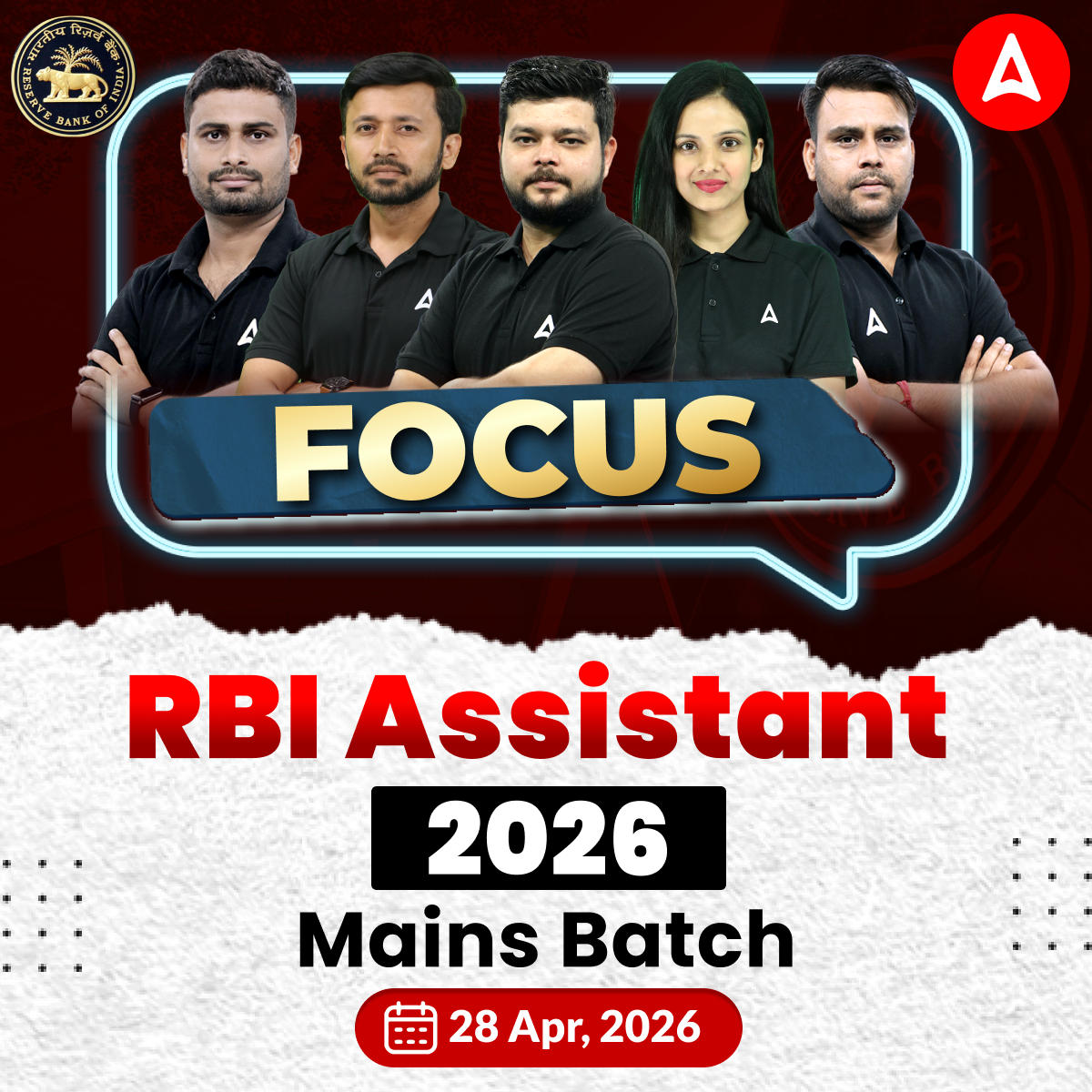 Focus RBI Assistant 2026 Mains Batch | Online Live Classes by Adda 247