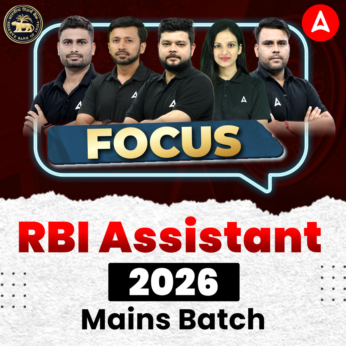 Focus RBI Assistant 2026 Mains Batch | Online Live Classes by Adda 247