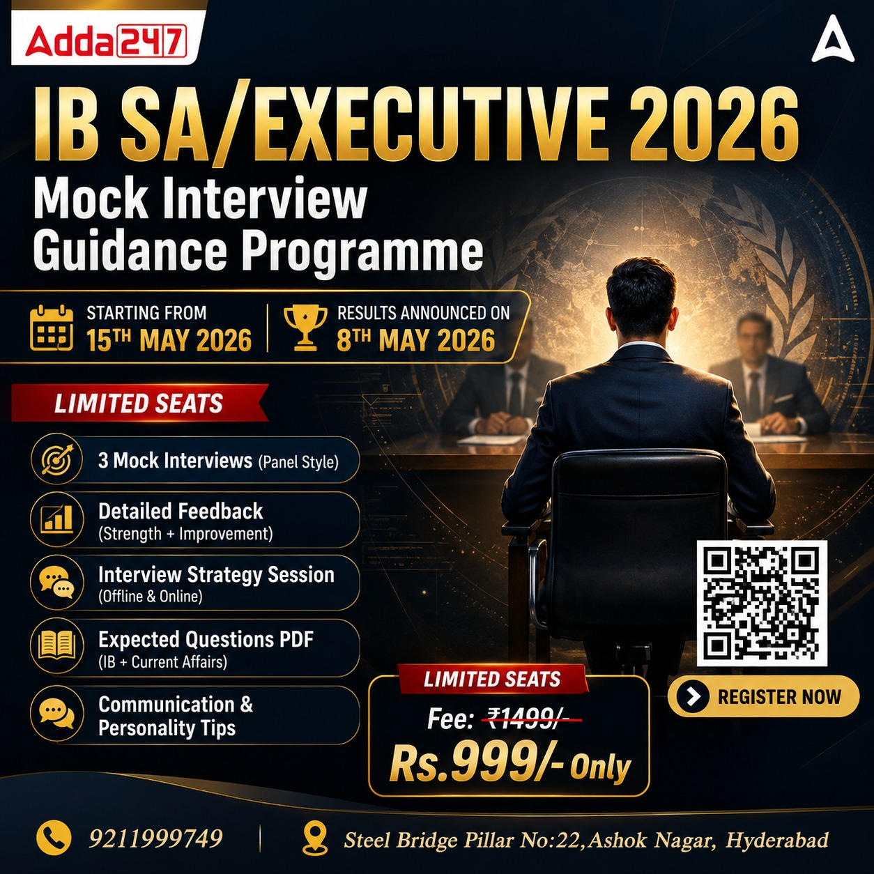 IB SA / EXECUTIVE 2026 – Mock Interview Guidance Programme Offline Classes by Adda247